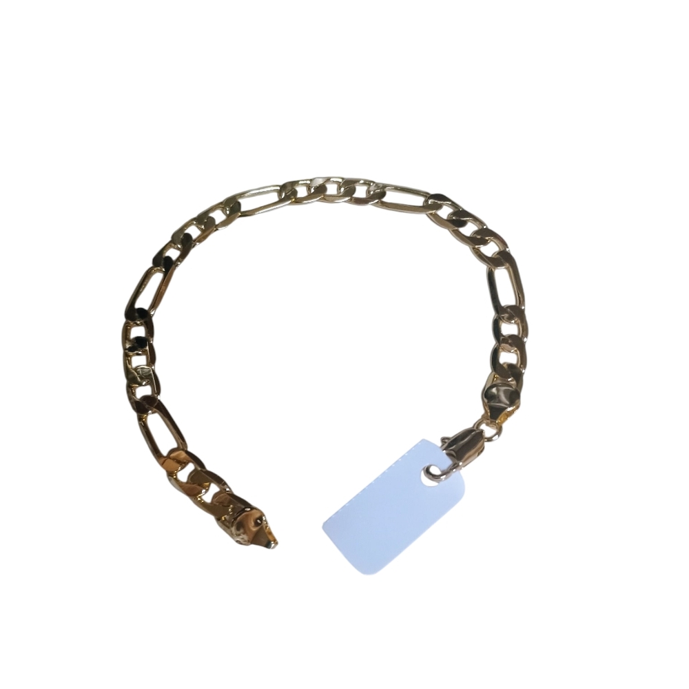 18k Italian Gold Filled Layered 7mm Figaro Chain 8  Inch No Tarnish